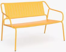 John Lewis ANYDAY Brights 2-Seater Metal Garden Sofa, Melon Yellow - Grading Info - very badly...