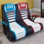 (32/R3) RRP £239.99. X Rocker Dual Rivals 2.1 Audio Gaming Chair. (Lot Comes With Power Cable, Au...