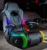 (25/R3) RRP £199. X Rocker G Force Cosmos 2.1 Neo Motion RGB LED Light Gaming Chair. (Lot Comes W...
