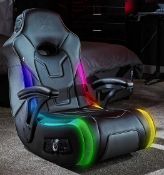(27/R3) RRP £199. X Rocker G Force Cosmos 2.1 Neo Motion RGB LED Light Gaming Chair. (Lot Comes W...