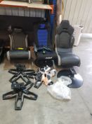 (146/R3) 3x Gaming Chairs. 1x X Rocker Monsoon 4.1 With 1x Arm, 1x Brazen Blue Gaming Chair With...