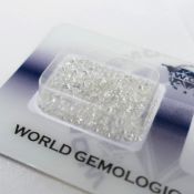 A Certificated And Security Sealed Parcel Of 5.46Cts Unmounted Round Brilliant Cut Diamonds