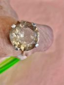 Large Gemstone ring Sterling Silver