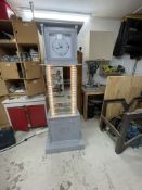 Hand Made Jewellery Display Cabinet, Grandfather Clock Design, Mirrors, Lights, Glass Shelves