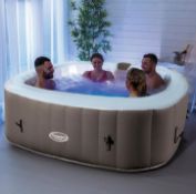 (9/P) RRP £509. Clever Spa 6 Seater Paradiso Cappuccino. 140 Powerful Massaging Bubble Jets. Dime...