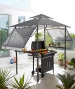 (39/P) RRP £189. S & J BBQ Gazebo Grey. Canopy With Eaves To Aid Protection To The BBQ. Features...