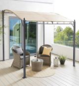 (77/P) RRP £229 When Complete. Wall Mounted Gazebo Natural. Lot Contains Frame & Cream Fabric Cov...