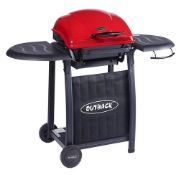 (32/P) RRP £170. Outback Omega 201 Charcoal BBQ. Porcelain Coated Grill And Warming Rack. Two Wea...