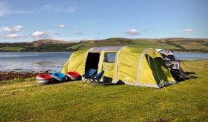 (7/P) RRP £700. Vango Longleat II Air 800XL Inflatable AirBeam Tent. 8 Person Sleeping Capacity....