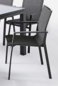 (71/5C) Lot RRP £280. 4x Oslo Stackable Chair Charcoal RRP £70 Each. Dimensions: (W61xD57xH89cm)....