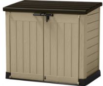 (26/P) RRP £170. Keter Store It Out Max Brown/Beige. High Capacity 1200L Of Storage. Elegant Wood...