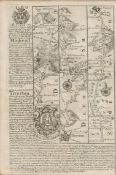 Britannia Depicta E Bowen Rare c1730 Map Devonshire Somerset Dartmouth.