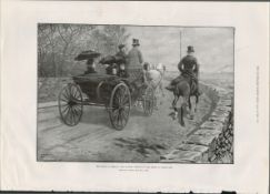 Along The Shore of Dublin Bay Queens Visit 1900 Antique Print.