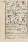 Britannia Depicta E Bowen Rare c1730 Map Hereford Worcester Droitwich Solihull Etc.