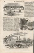 Riot at Six Mile Bridge Clare Ireland 1852 Antique Print.