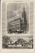 Fenian Insurrection Attack on Police Station Antique 1867 Print