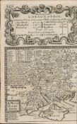 Britannia Depicta E Bowen c1730 Map Hampshire Winchester Portsmouth Isle of Wight.