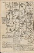 Britannia Depicta E Bowen c1730 Map High Barnet, Hatfield, Baldock, Biggleswade.
