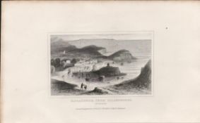 Ilfracombe Devonshire 1850 Antique Steel Engraved Illustration.