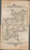 John Cary’s 1791 Antique Copper Engraved Map North & South Wales.