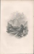 Antique 1850’s Engraving Errive, Mayo and Galway.