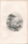 Antique Engraving 1850’s Ballyshannon Donegal.