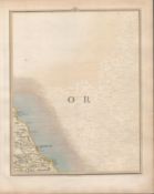 Scarborough, Filey, Cayton, Hunmanby,- John Cary’s Antique 1794 Map.