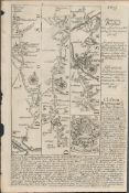 Britannia Depicta E Bowen Rare c1730 Map Devonshire Somerset Dartmouth.