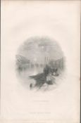 Antique Illustration 1850’s St Patricks Bridge Cork .