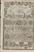 Britannia Depicta E Bowen c1730 Map The 21 Arms of Cambridge University.