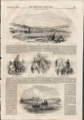 Sketches South Wales Swansea, Carmarthen, 1843 Antique