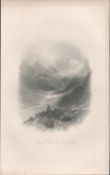 Antique Print 1850’s The Black Valley Co Kerry.