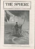 First Airship Journey Over London Antique 1902.