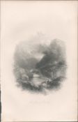 Antique Print 1850’s The Gap of Dunloe Co Kerry.