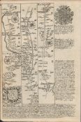 Britannia Depicta E Bowen Rare c1730 Map Barnsley Halifax Skipton Yorkshire.
