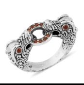 New! Bali Legacy Collection Mozambique Garnet Dragon Head Ring