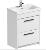 Clarity White 600mm Floor Unit. SMF6102. 212679., Appears New Unused. Unit Only