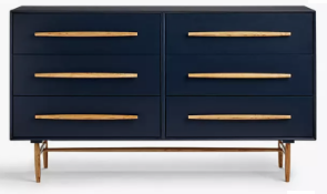 - Item Description - John Lewis Mid-Century Sweep 6 Drawer Chest - Grading info - RI 2900058 MARKES