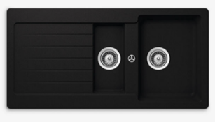 - Item Description - Schock Typos 1.5 Bowl Inset Composite Granite Kitchen Sink, Onyx - Grading