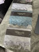 Tiebacks One Pair White and Duck Egg New 3 Packs