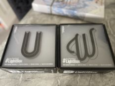 2 x Alphabet Lightbox New Letters U and W