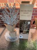 Mini Christmas Light Silvery Glitter tree Decor Light