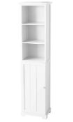 (216/Mez) Lot RRP £184. 2x White Classic Tallboy RRP £30 Each (Paulownia Wood, White Painted Fini...