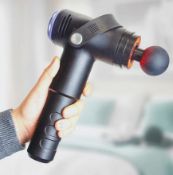(136/6K) Lot RRP £195. 3x Cordless Hammer Massager With Heat Function. Rechargeable, 5 Interchang...