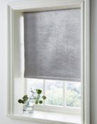 (121/Mez/P16) RRP £59. Crushed Velvet Roller Blind In Grey. Dimensions: (180x 60cm).