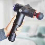 (140/6K) Lot RRP £130. 2x Cordless Hammer Massager With Heat Function. Rechargeable, 5 Interchang...