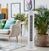 (100/Mez) Lot RRP £90. 3x Arlec 31î White Tower Fan With Timer RRP £30 Each.