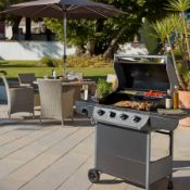 (164/Mez/P3) RRP £250. Texas Nimbus 4 Burner Gas BBQ. Four Burners With Side Burner. Porcelain St...