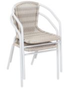 (175/Mez) Lot RRP £120. 5x Eloise Bistro Items. 1x Eloise Bistro Garden Table Black With Glass Ta...