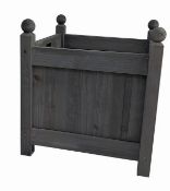 (210/Mez/1F) Lot RRP £96. 3x Large Square Wooden Planter Grey RRP £32 Each. Dimensions: (H50 x W4...